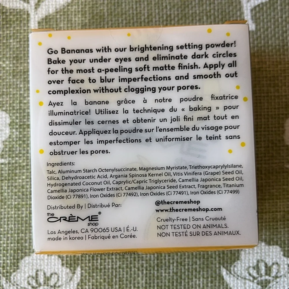 The Creme shop go bananas face setting powder 15g/0.52 0z
